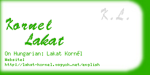 kornel lakat business card